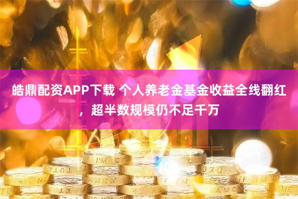 皓鼎配资APP下载 个人养老金基金收益全线翻红,超半数规模仍不足千万